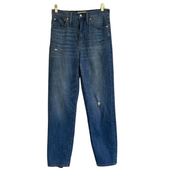 Madewell Jeans Women's 27 Classic Straight High Rise Distressed - Picture 1 of 12